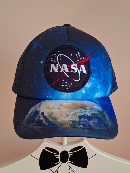 NASA Blue Galaxy Trucker Hat Mesh